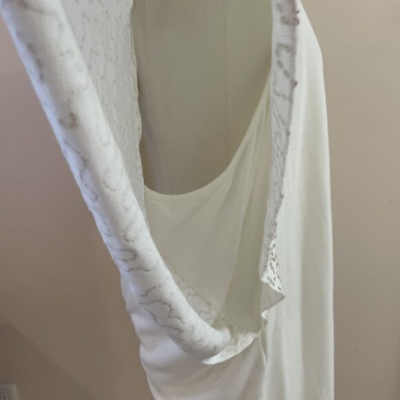 Cable & Gauge Womens Champagne Sequin Top Sz 2X Kimono Sleeve Party Holiday NWT - Picture 3 of 11